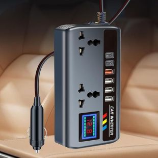 200W Car Power Inverter for 12V/24V Vehicles with 9 Outputs