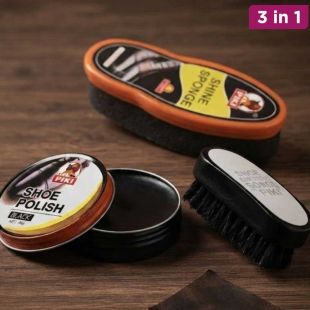 3-in-1 Shoe Polish and Leather Care Kit