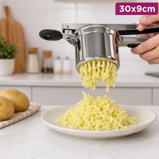 Heavy-Duty Stainless Steel Potato Masher 3 Changeable Discs