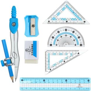 8-Piece Geometry Set - Assorted Colors