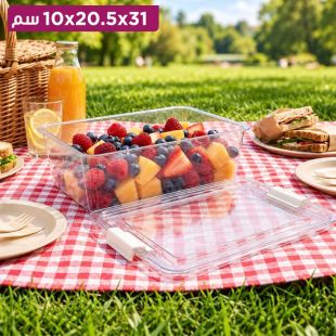 علبة حفظ طعام شفافة بغطاء مشابك 1 حبة