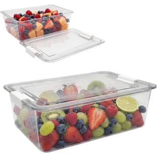 Transparent Food Storage Container with Clip Lid 1 Piece