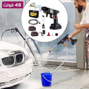 جهاز غسيل سيارات لاسلكي عالي الضغط 48 فولت مع 2 بطارية ورشاش رغوة