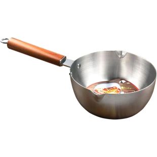 Stainless Steel Milk Pot with Wooden Handle 1.5 L