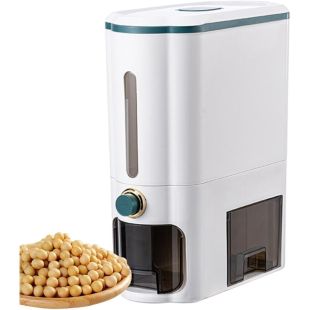 Rice Storage Container with Push-Button Dispenser