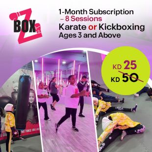 8-Session Subscription — Kids Karate or Kickboxing at Zbox