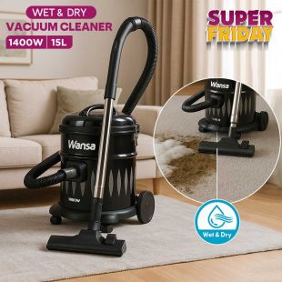 15L Drum Wet and Dry Vacuum Cleaner 1400W by Wansa