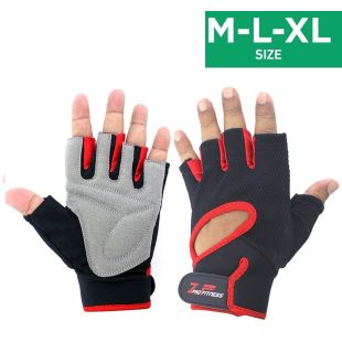 قفازات للتدريبات ورفع الأثقال – أسود وأحمر