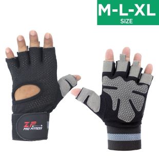 قفازات لتمارين اللياقة ورفع الأثقال – أسود