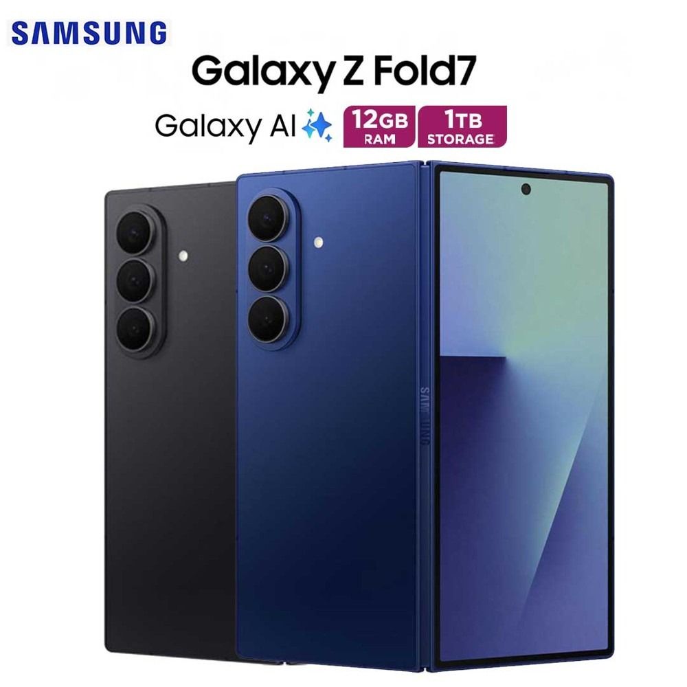 هاتف جلاكسي Z Fold7 5G سعة 1 تيرابايت و 12 جيجابايت رام من Samsung