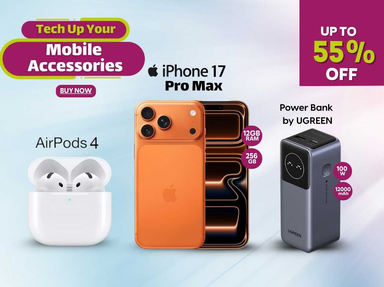 A variety of modern smartphones displayed