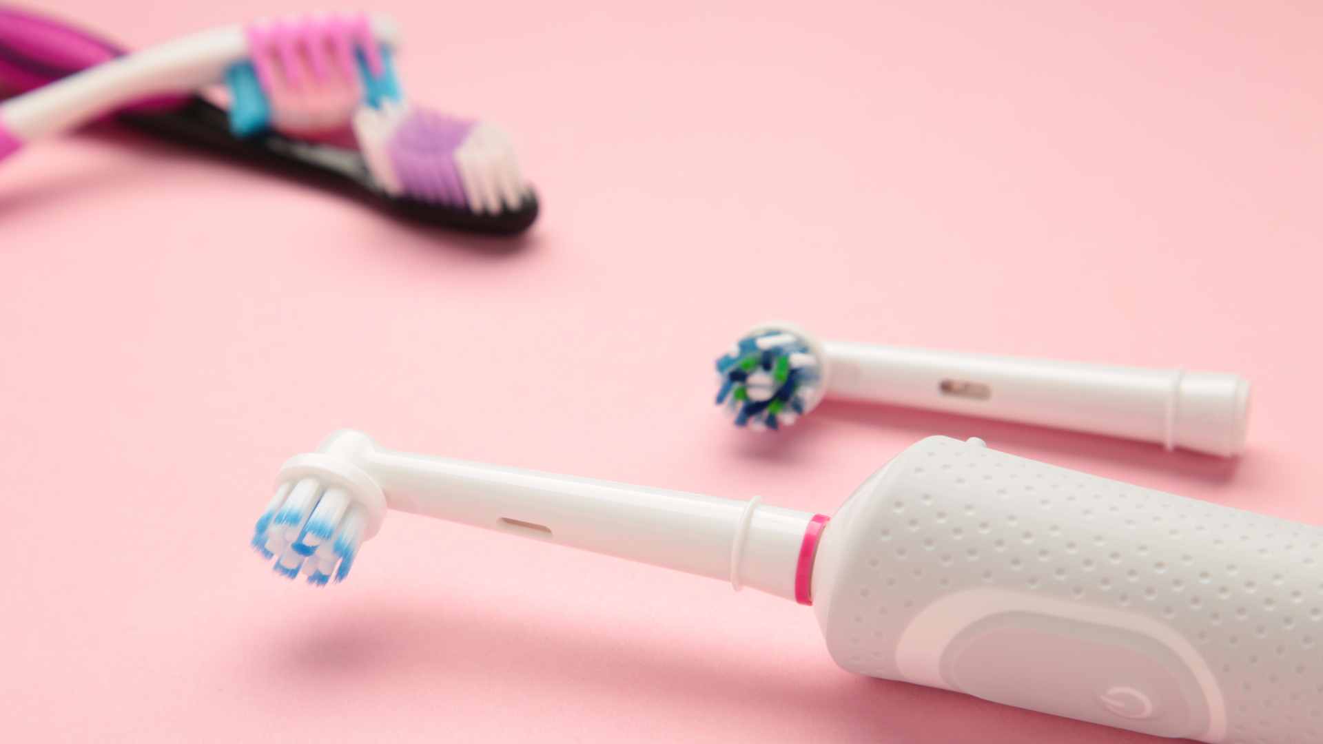 A variety of electric and manual toothbrushes