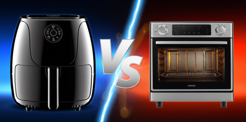 Comparison of an air fryer and an electric oven